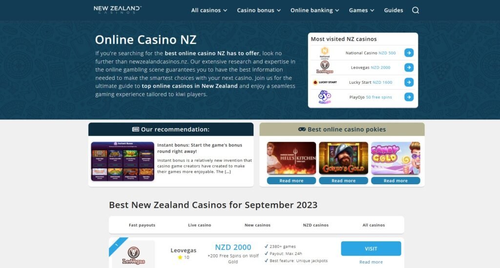 Best NZ online casinos